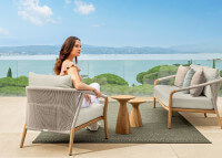 Table d'appoint en teck naturel ou gris - 2 tailles - Parker par Talenti