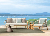 Table d'appoint en teck naturel ou gris - 2 tailles - Parker par Talenti