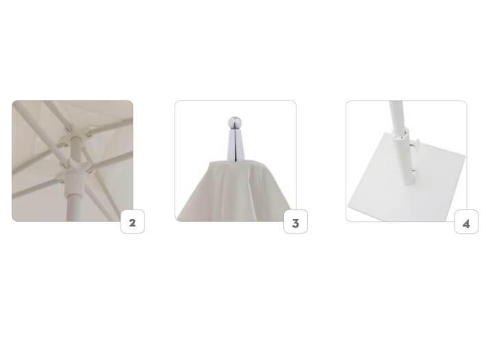 Parasol 2x2 avec sa base taupe gris graphite ou...