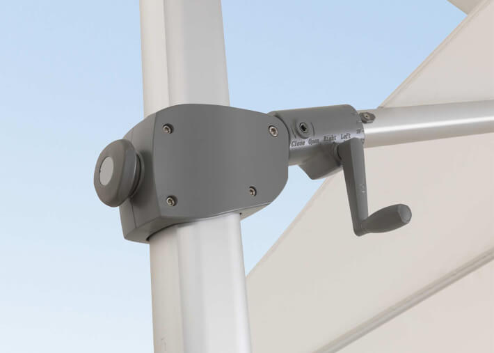 Parasol 3x3 déporté blanc ou gris avec base +...