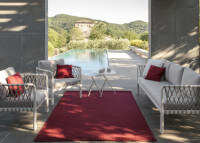 Set de 2 tables gigogne en aluminium blanc ou gris - Sofy par Talenti