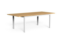 Table de repas en aluminium et teck extensible timber Talenti