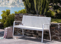 Banc de jardin en aluminium et textilene - lady par talenti