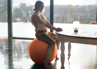 Pouf ballon en velours ø 65 - Celeste par Jumbo Bag