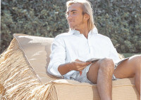 Bain de soleil tendance effet raphia ou blanc avec franges - MX Home