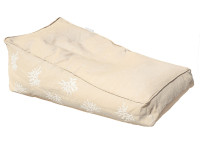 Bain de soleil flottant effet raphia brodé corail blanc - MX Home