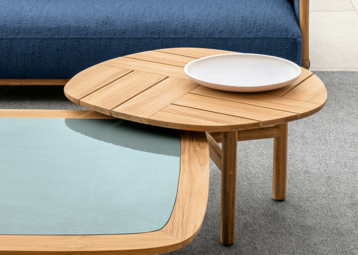 Table basse d'extérieur en teck 77x68 - Jun par...