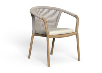 Fauteuil de table d'extérieur en teck et corde - Parker par Talenti