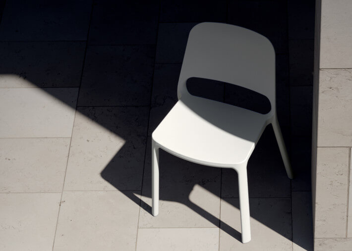 Set de 4 chaises de repas extérieur en...