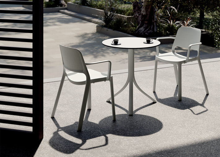 Set de 4 fauteuils de repas extérieur en...