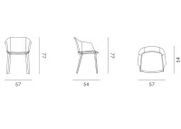 Set de 4 fauteuils de table de jardin 5 coloris - Sofia My Your