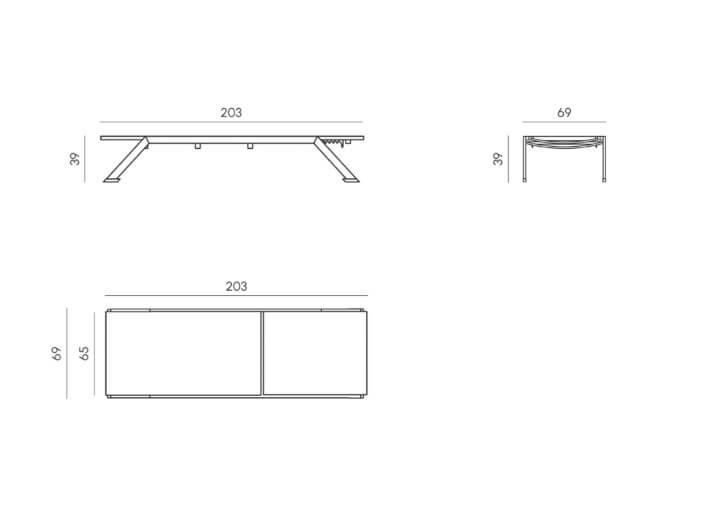 Set de 2 transats au design minimaliste blanc...