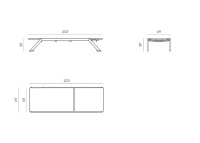 Set de 2 transats au design minimaliste blanc ou noir - Maja My Your