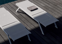 Set de 2 transats au design minimaliste blanc ou noir - Maja My Your