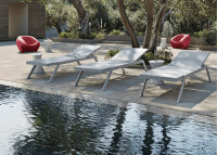 Set de 2 transats au design minimaliste blanc ou noir - Maja My Your