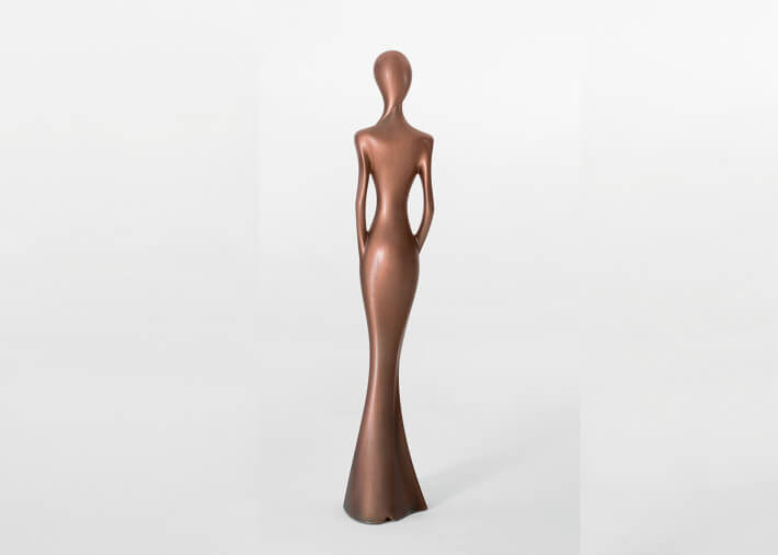 Statue corps femme en polyéthylène bronze -...