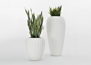 Set de 2 jardinières blanches Tailles S & L - Skin par My... 2