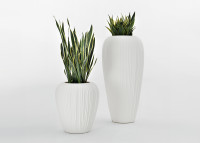 Set de 2 jardinières blanches Tailles S & L - Skin par My Your
