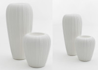Set de 2 jardinières blanches Tailles S & L - Skin par My Your