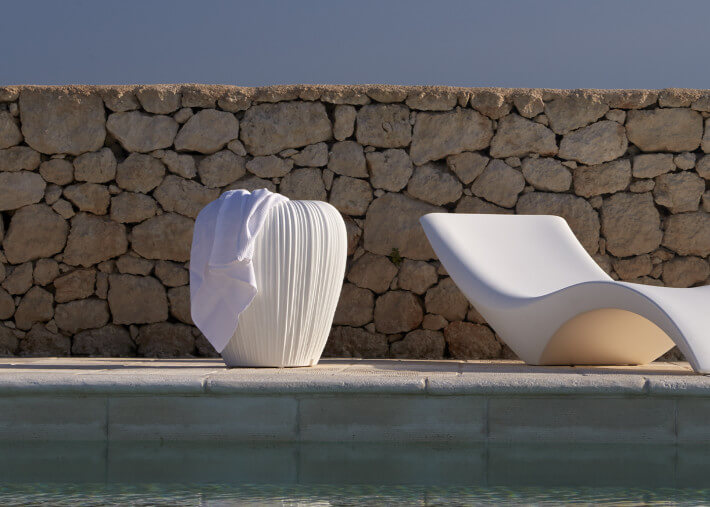 Set de 2 jardinières blanches Tailles S & L -...