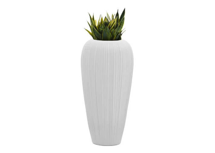 Set de 2 jardinières blanches Tailles S & L -...