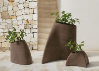 Set de 3 pots design en Poleasy blanc ou velours marron - Tao My your