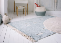 Tapis enfant motif banc de poisson bleu ocean shore lorena canals