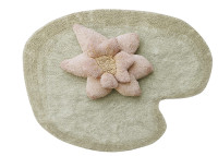 Tapis enfant fleur de nénuphar vert et rose - Puffy Lily - Lorena Canals