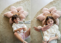 Tapis enfant fleur de nénuphar vert et rose - Puffy Lily - Lorena Canals