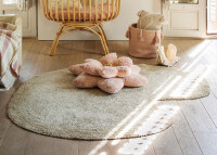 Tapis enfant fleur de nénuphar vert et rose - Puffy Lily - Lorena Canals