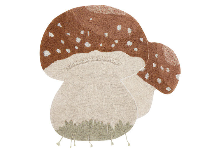 Tapis enfant original forme champignon -...