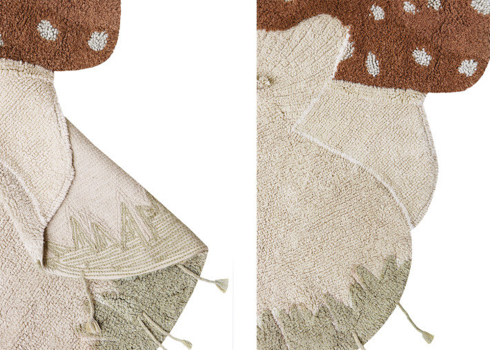 Tapis enfant original forme champignon -...