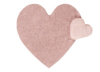 Tapis enfant coeurs rose très doux et lavable - Puffy par Lorena Canals