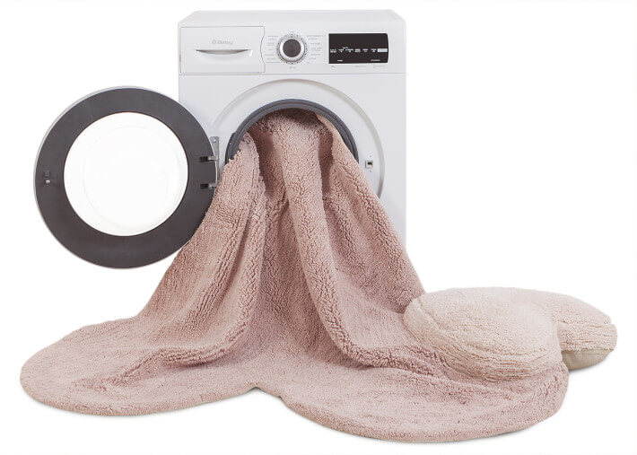 Tapis enfant coeurs rose très doux et lavable -...