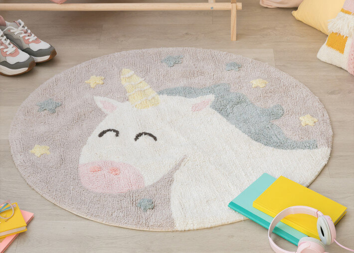 Tapis licorne forme ronde - Believe in yourself...