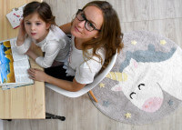 Tapis licorne forme ronde - Believe in yourself par Lorena Canals