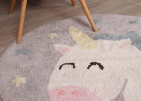 Tapis licorne forme ronde - Believe in yourself par Lorena Canals