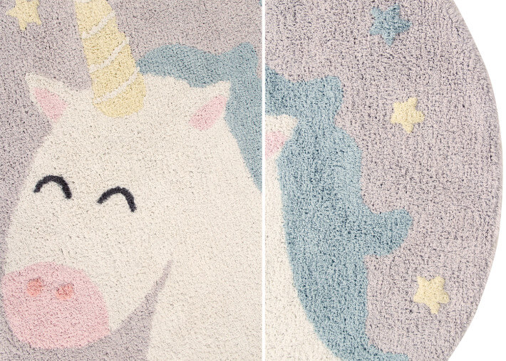 Tapis licorne forme ronde - Believe in yourself...