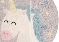 Tapis licorne forme ronde - Believe in yourself par Lorena Canals