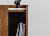 Meuble de rangement chêne et marbre - Pavo console par Un'Common