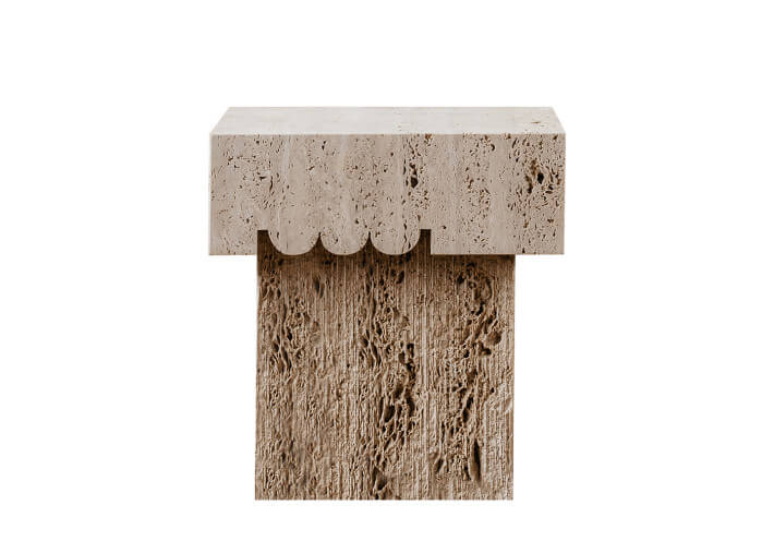 Table d'appoint en marbre beige - Oro par...