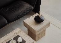Table d'appoint en marbre beige - Oro par Un'Common