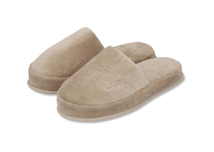 Chausson de bain beige ou gris foncé - Haven...