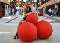 Assise 3 places originale et ludique - ball modular par lina furniture