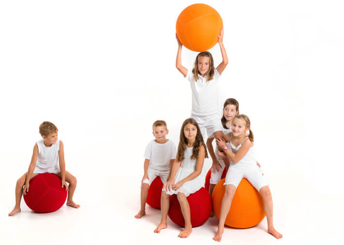 Pouf ballon enfant ludique 59 couleurs - ball...