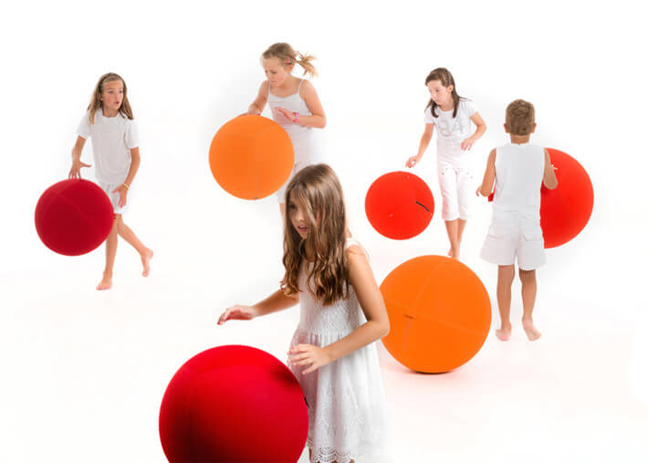 Pouf ballon enfant ludique 59 couleurs - ball...