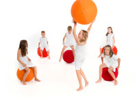 Pouf ballon enfant ludique 59 couleurs - ball single - lina furniture