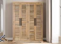 Armoire double en bois de manguier naturel par Giner & Colomer