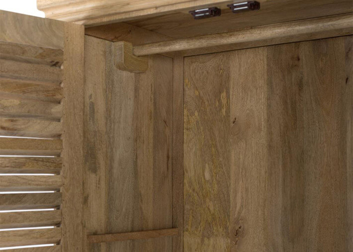 Armoire double en bois de manguier naturel par...