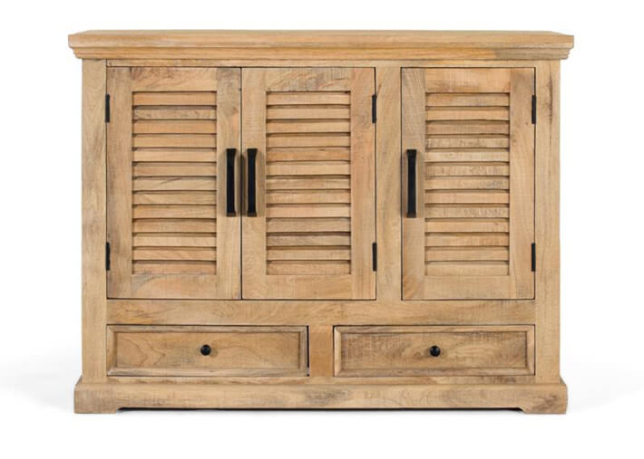 Buffet en bois de manguier 3 portes 2 titoirs...